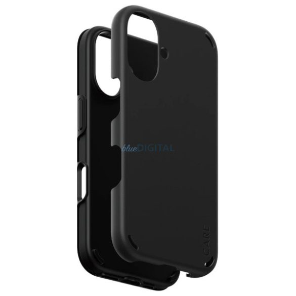 PanzerGlass Feature Double Defense tok iPhone 16 - fekete