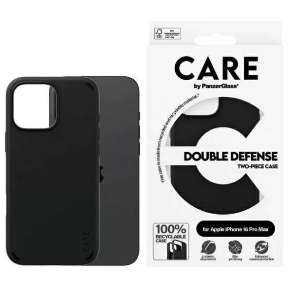 PanzerGlass Feature Double Defense tok iPhone 16 Pro Max - fekete