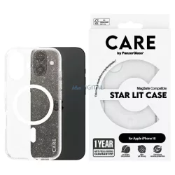   PanzerGlass Flagship Star Lit MagSafe-kompatibilis tok iPhone 16 - fehér