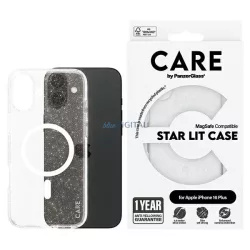   PanzerGlass Flagship Star Lit MagSafe-kompatibilis tok iPhone 16 Plus - fehér