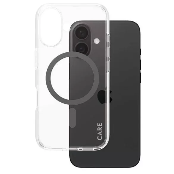 PanzerGlass Flagship MagSafe-kompatibilis tok iPhone 16 - fekete-átlátszó