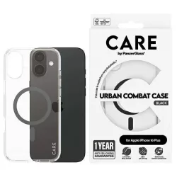   PanzerGlass Flagship MagSafe-kompatibilis tok iPhone 16 Plus - fekete-átlátszó