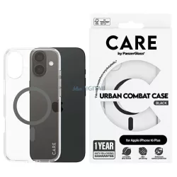   PanzerGlass Flagship MagSafe-kompatibilis tok iPhone 16 Plus - fekete-átlátszó
