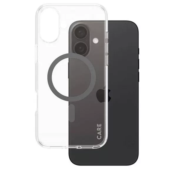 PanzerGlass Flagship MagSafe-kompatibilis tok iPhone 16 Plus - fekete-átlátszó