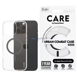   PanzerGlass Flagship MagSafe-kompatibilis tok iPhone 16 Pro Max - fekete-átlátszó