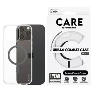 PanzerGlass Flagship MagSafe-kompatibilis tok iPhone 16 Pro Max - fekete-átlátszó