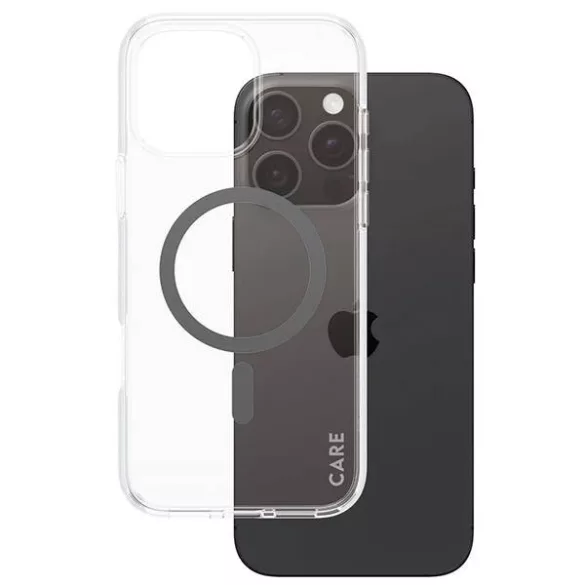 PanzerGlass Flagship MagSafe-kompatibilis tok iPhone 16 Pro Max - fekete-átlátszó