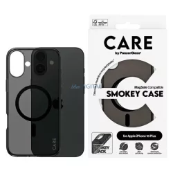   PanzerGlass Flagship MagSafe-kompatibilis tok iPhone 16 Plus - fekete átlátszó
