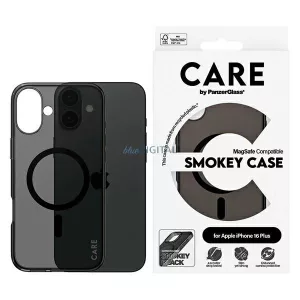 PanzerGlass Flagship MagSafe-kompatibilis tok iPhone 16 Plus - fekete átlátszó