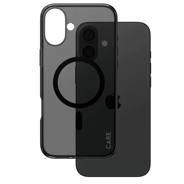 PanzerGlass Flagship MagSafe-kompatibilis tok iPhone 16 Plus - fekete átlátszó