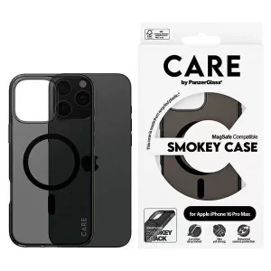 PanzerGlass Flagship MagSafe-kompatibilis tok iPhone 16 Pro Max - fekete átlátszó