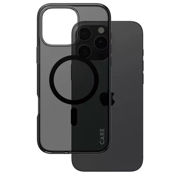PanzerGlass Flagship MagSafe-kompatibilis tok iPhone 16 Pro Max - fekete átlátszó