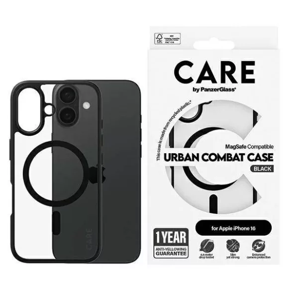 PanzerGlass Flagship Urban MagSafe-kompatibilis tok iPhone 16 - fekete