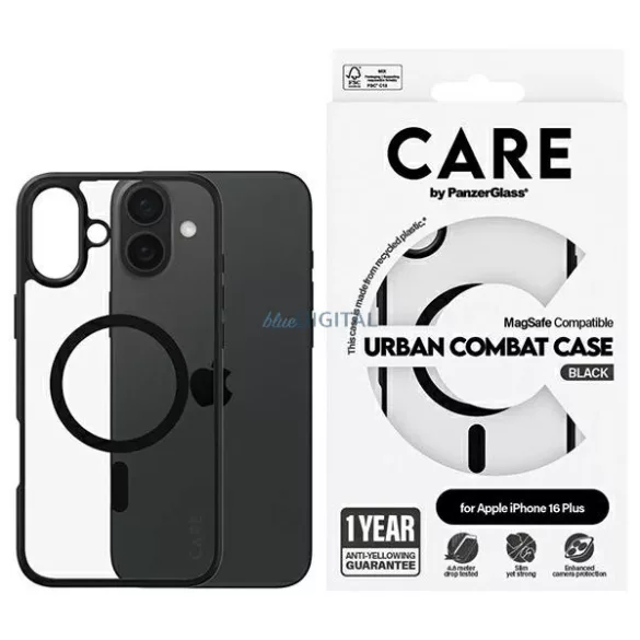 PanzerGlass Flagship Urban MagSafe-kompatibilis tok iPhone 16 Plus - fekete