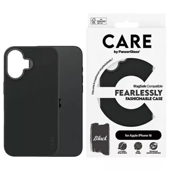 PanzerGlass Fashion MagSafe-kompatibilis tok iPhone 16 - fekete