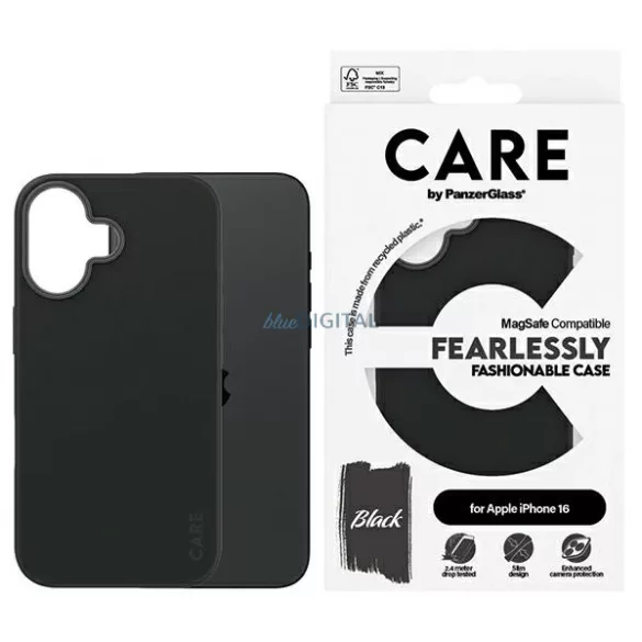 PanzerGlass Fashion MagSafe-kompatibilis tok iPhone 16 - fekete
