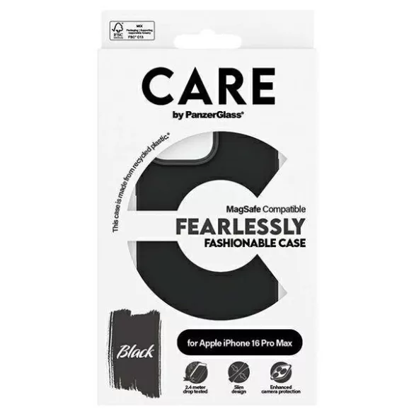 PanzerGlass Fashion MagSafe-kompatibilis tok iPhone 16 Pro Max - fekete