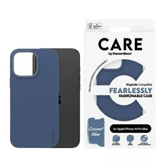 PanzerGlass Fashion MagSafe-kompatibilis tok iPhone 16 Pro Max - kék