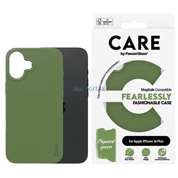 PanzerGlass Fashion MagSafe-kompatibilis tok iPhone 16 Plus - zöld