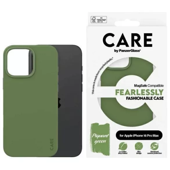 PanzerGlass Fashion MagSafe-kompatibilis tok iPhone 16 Pro Max - zöld
