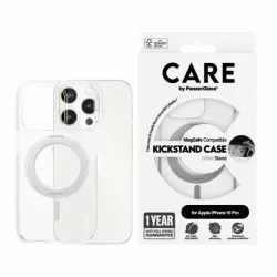   CARE by PanzerGlass kitámasztható MagSafe tok iPhone 15 Pro - ezüst