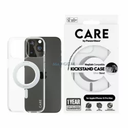   CARE by PanzerGlass kitámasztható MagSafe tok iPhone 15 Pro Max - ezüst