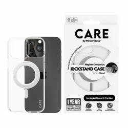   CARE by PanzerGlass kitámasztható MagSafe tok iPhone 15 Plus - ezüst