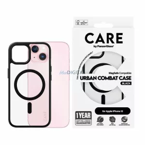 CARE by PanzerGlass Urban Combat MagSafe tok iPhone 15 - fekete
