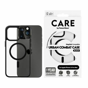 CARE by PanzerGlass Urban Combat MagSafe tok iPhone 15 Pro Max - fekete