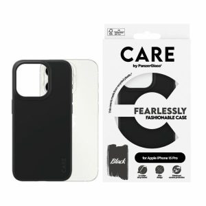 CARE by PanzerGlass Fearlessly Fashionable tok iPhone 15 Pro - fekete