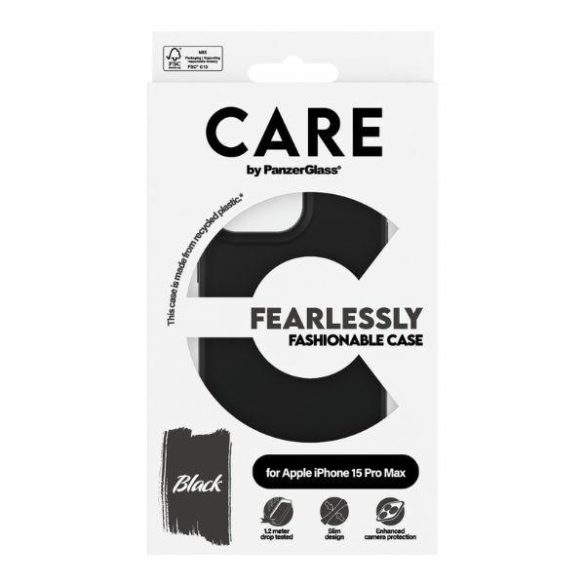 CARE by PanzerGlass Fearlessly Fashionable tok iPhone 15 Pro Max - fekete