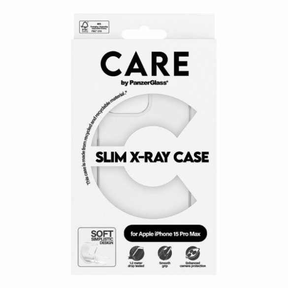 CARE by PanzerGlass Slim X-Ray tok iPhone 15 Pro Max - átlátszó