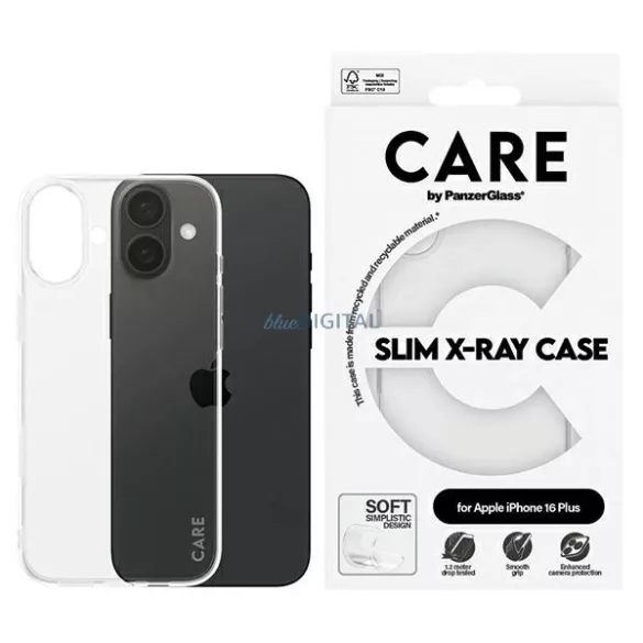 PanzerGlass X-Ray Soft Basic tok iPhone 16 Plus - átlátszó