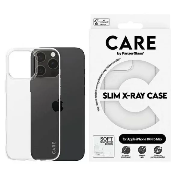 PanzerGlass X-Ray Soft Basic tok iPhone 16 Pro Max - átlátszó