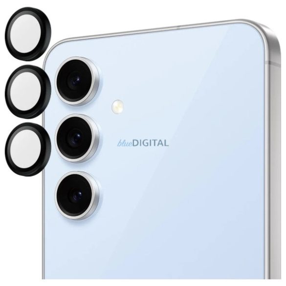 PanzerGlass Hoops Camera kamera lencse védő fólia fekete szegéllyel Samsung Galaxy S24 FE