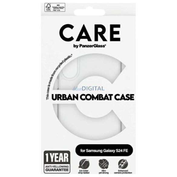 CARE by PanzerGlass Urban Combat MagSafe-kompatibilis tok Samsung Galaxy S24 FE - átlátszó