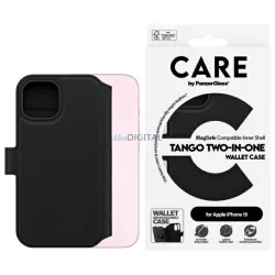   CARE by PanzerGlass Feature Tango 2in1 Wallet MagSafe-kompatibilis könyvtok iPhone 15 - fekete