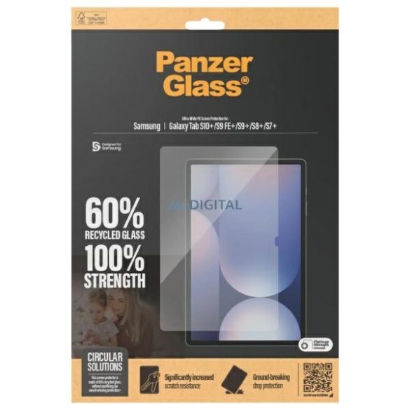 PanzerGlass edzett üveg kijelzővédő Samsung Galaxy Tab S7 Plus/S8 Plus/S9 Plus/S9 FE Plus/S10 Plus