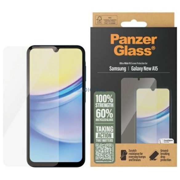 PanzerGlass Ultra-Wide Fit edzett üveg Samsung Galaxy A16 4G/5G