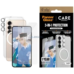   CARE by PanzerGlass Flagship 3 az 1-ben tok + üveg + lencse védőkészlet Samsung Galaxy S25+ készülékhez
