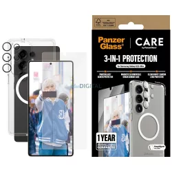   CARE by PanzerGlass Flagship 3 az 1-ben tok + üveg + lencsevédő készlet Samsung Galaxy S25 Ultra készülékhez