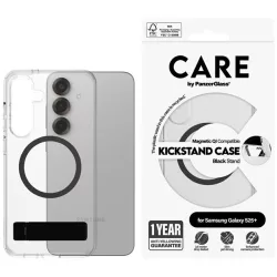   PanzerGlass Feature Black Kickstand & QI MagSafe-kompatibilis tok Samsung Galaxy S25 Plus - átlátszó