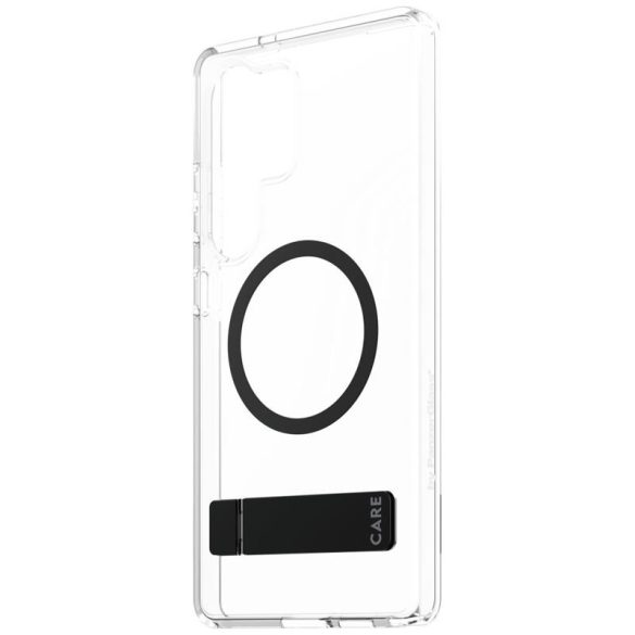 PanzerGlass Feature Black Kickstand & QI MagSafe-kompatibilis tok Samsung Galaxy S25 Ultra - átlátszó
