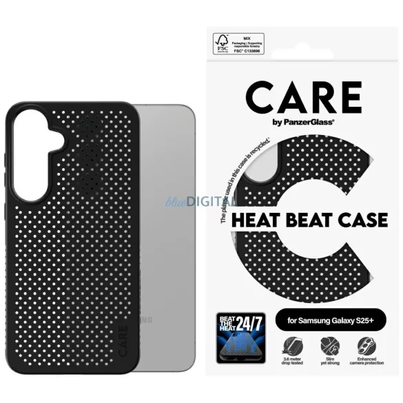 PanzerGlass Heat Beat tok Samsung Galaxy S25 Plus - fekete