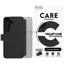   CARE by PanzerGlass Feature Wallet  kitámasztós tok Samsung Galaxy S25+ készülékhez, fekete
