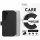 CARE by PanzerGlass Feature Wallet  kitámasztós tok Samsung Galaxy S25+ készülékhez, fekete
