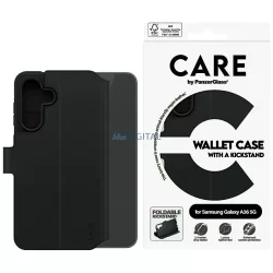   CARE by PanzerGlass Feature Wallet pénztárca tok kitámasztóval Samsung Galaxy A36 5G - fekete