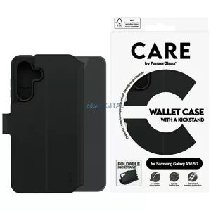 CARE by PanzerGlass Feature Wallet pénztárca tok kitámasztóval Samsung Galaxy A36 5G - fekete