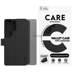   CARE by PanzerGlass Feature Wallet  kitámasztós tok Samsung Galaxy S25 Ultra, fekete
