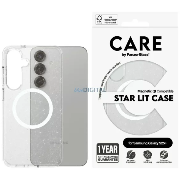 PanzerGlass Flagship Urban Combat Starlight White QI MagSafe-kompatibilis tok Samsung Galaxy S25 Plus - átlátszó